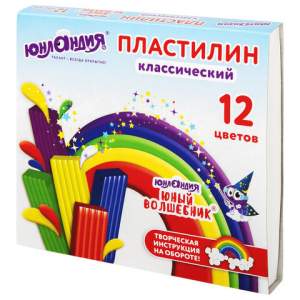 Пластилин 12цв. Юнландия 240 г., 106506